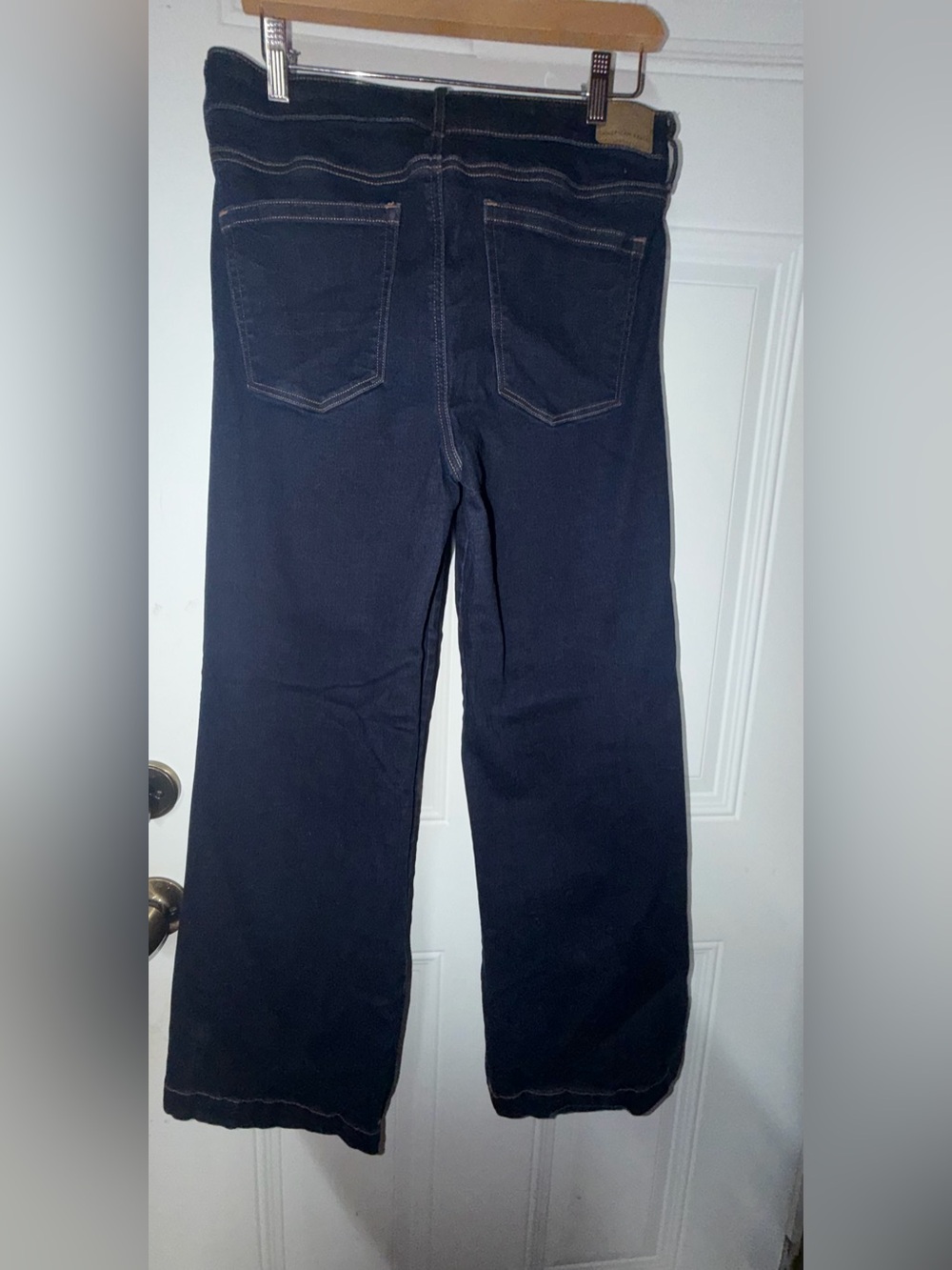 American Eagle Outfitters Wide-Leg High-Rise Jeans - Dark Indigo - Picture 3 of 8